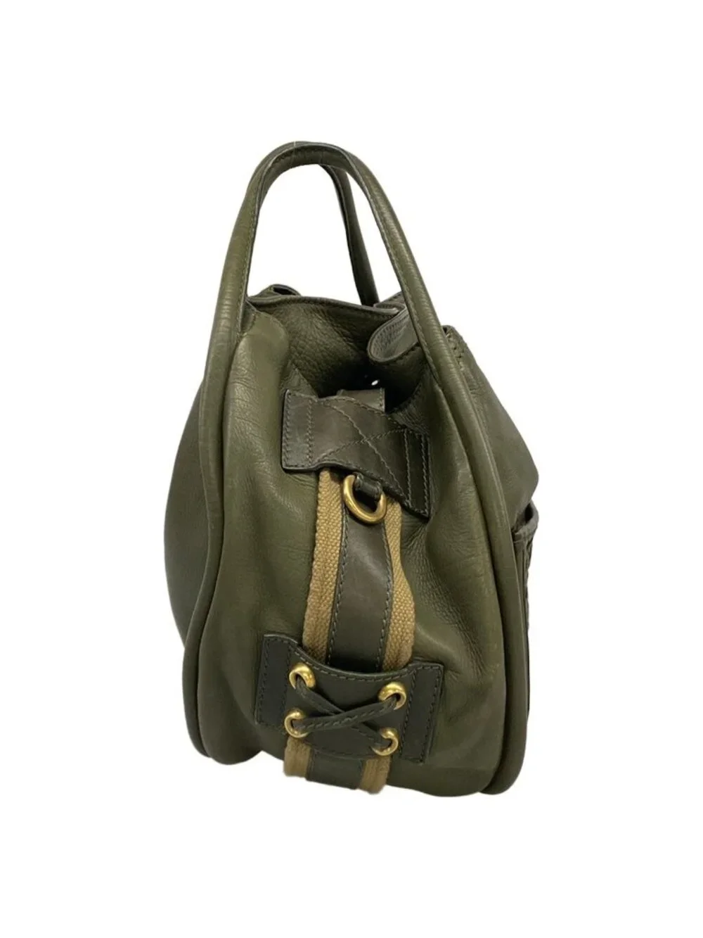 Dior Handbag Khaki Beige Leather - Picture 2 of 15